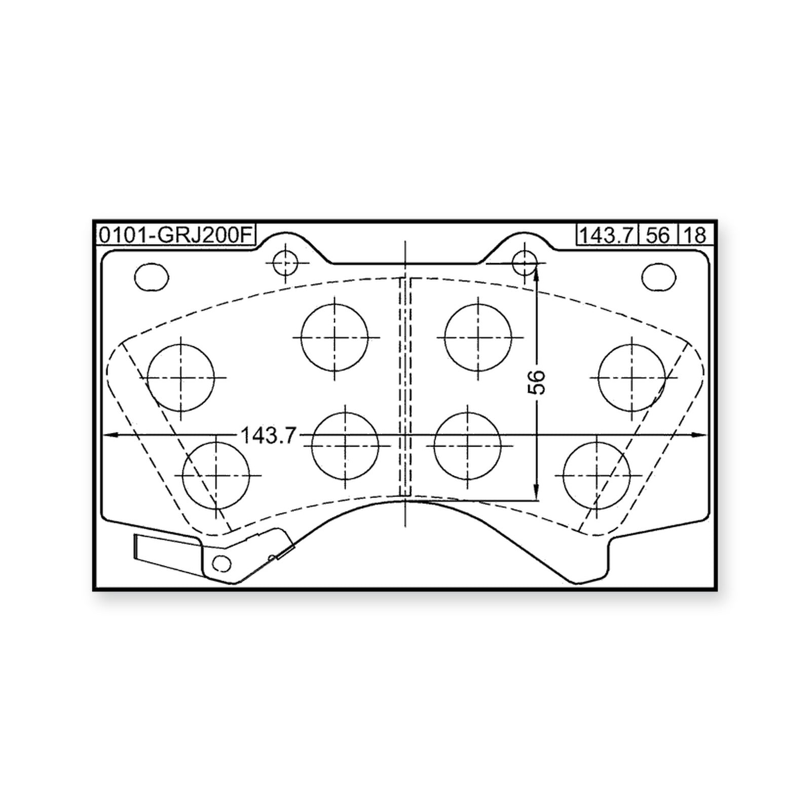 Front Pad Kit, Disc Brake