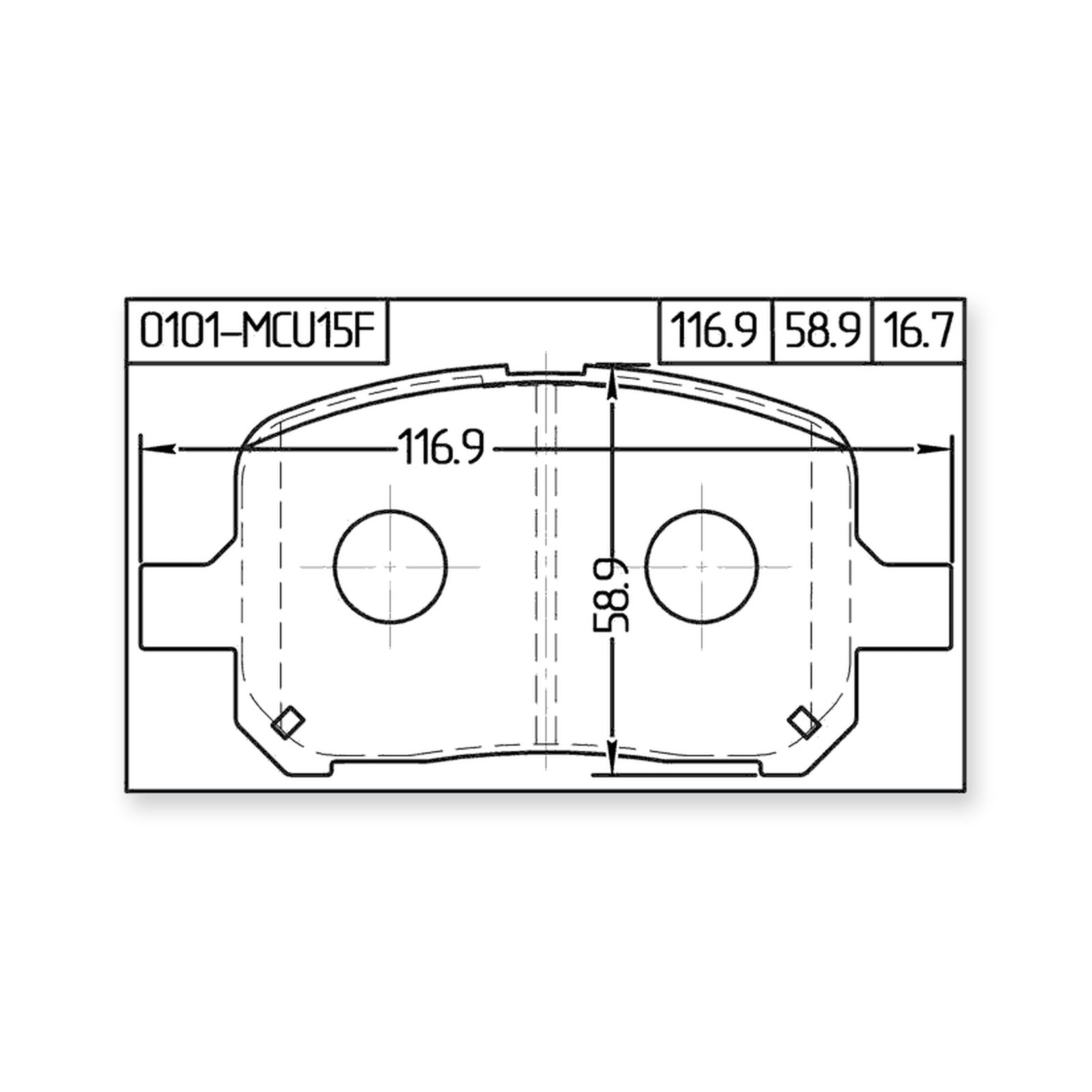 Front Pad Kit, Disc Brake