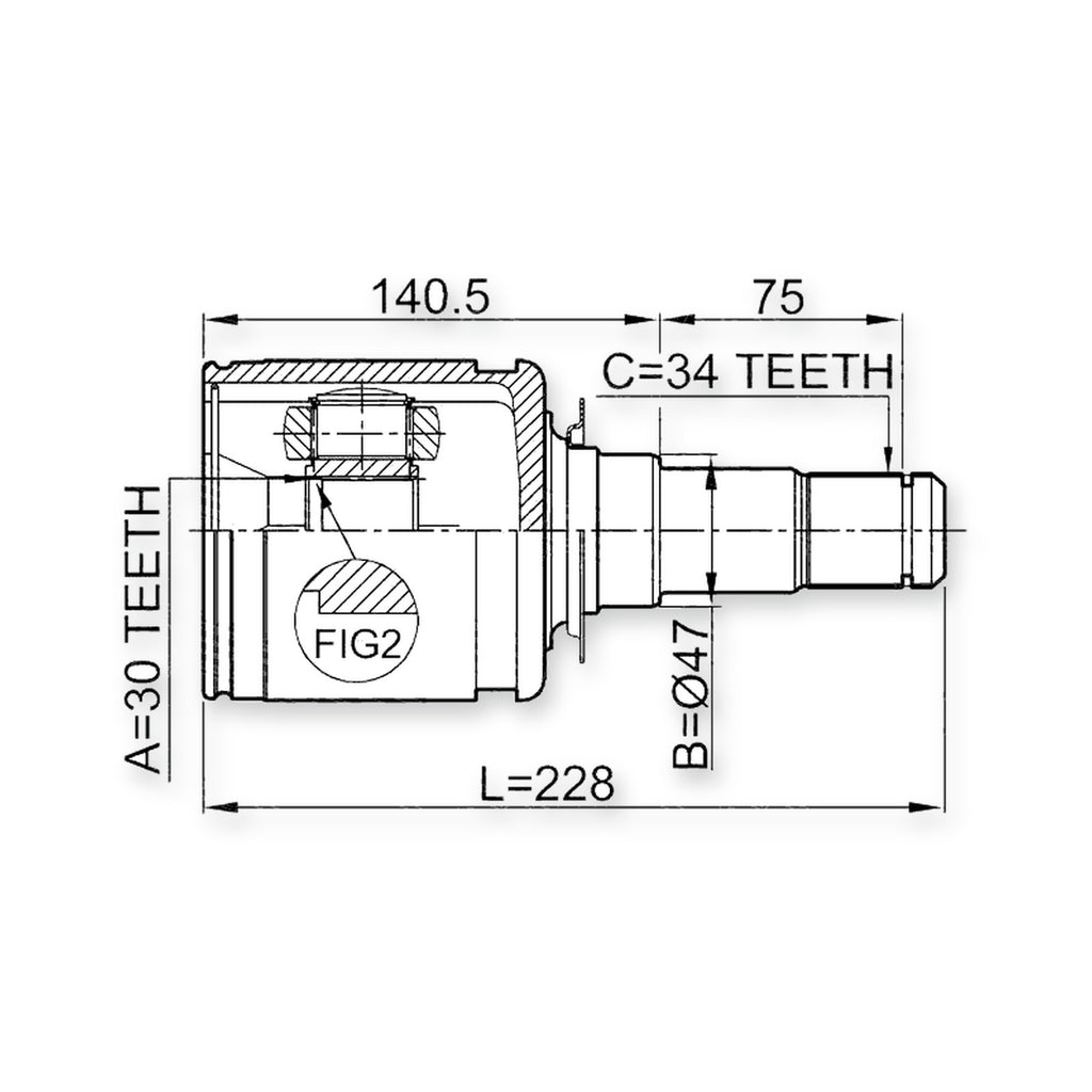Front Inner Joint 30X47X34
