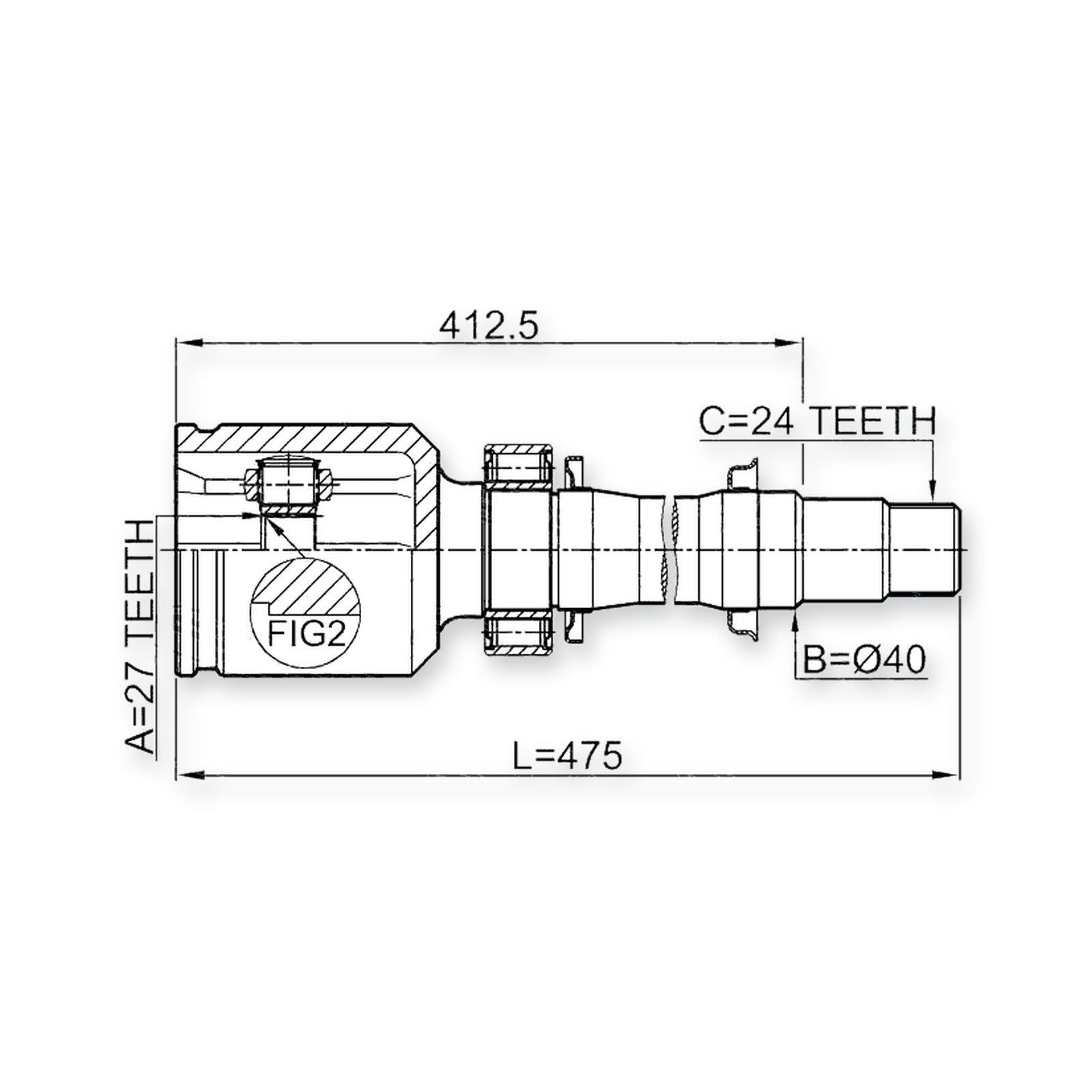Front Right Joint 27X40X24