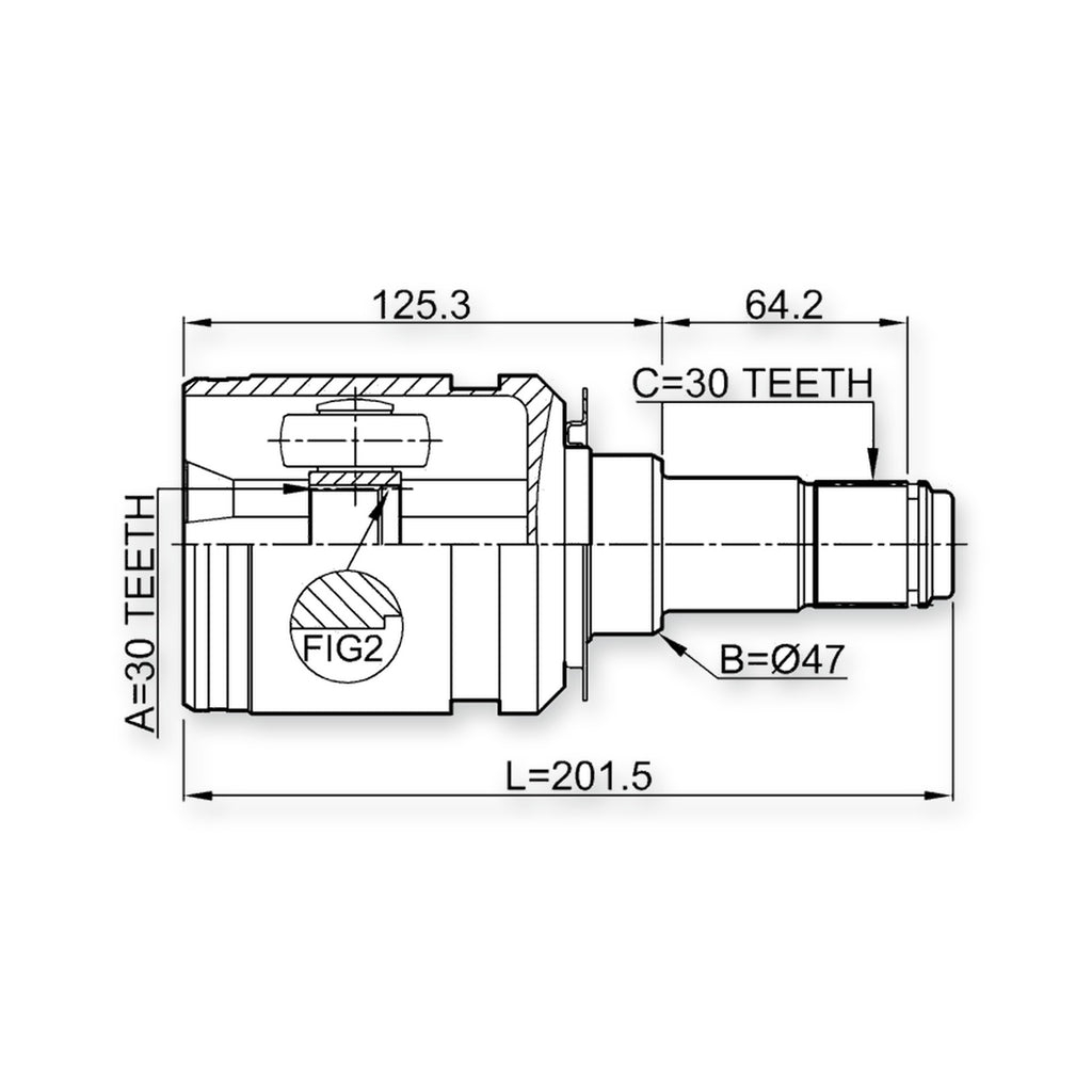 Front Inner Joint 30X47X30