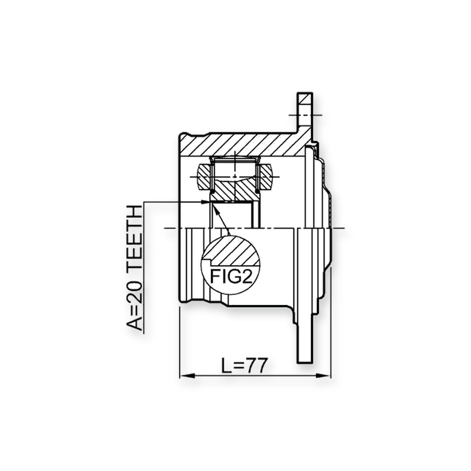Rear Inner Joint 20X110