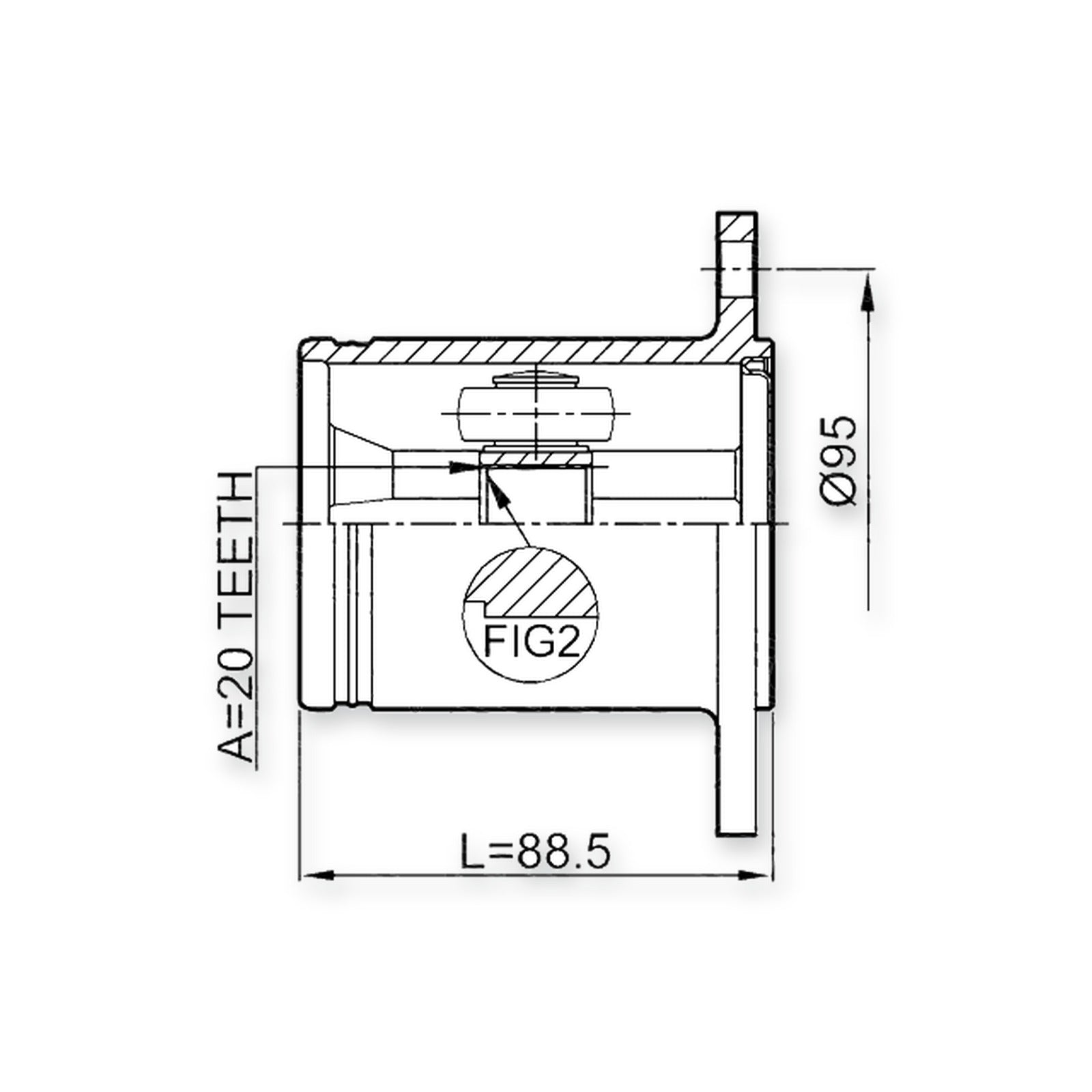 Front Inner Joint 20X95