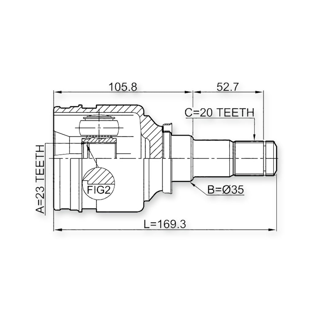 Front Right Joint 23X35X20