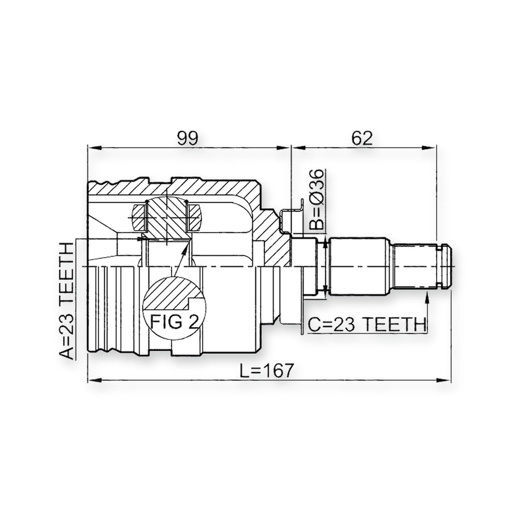 Front Right Joint 23X36X23