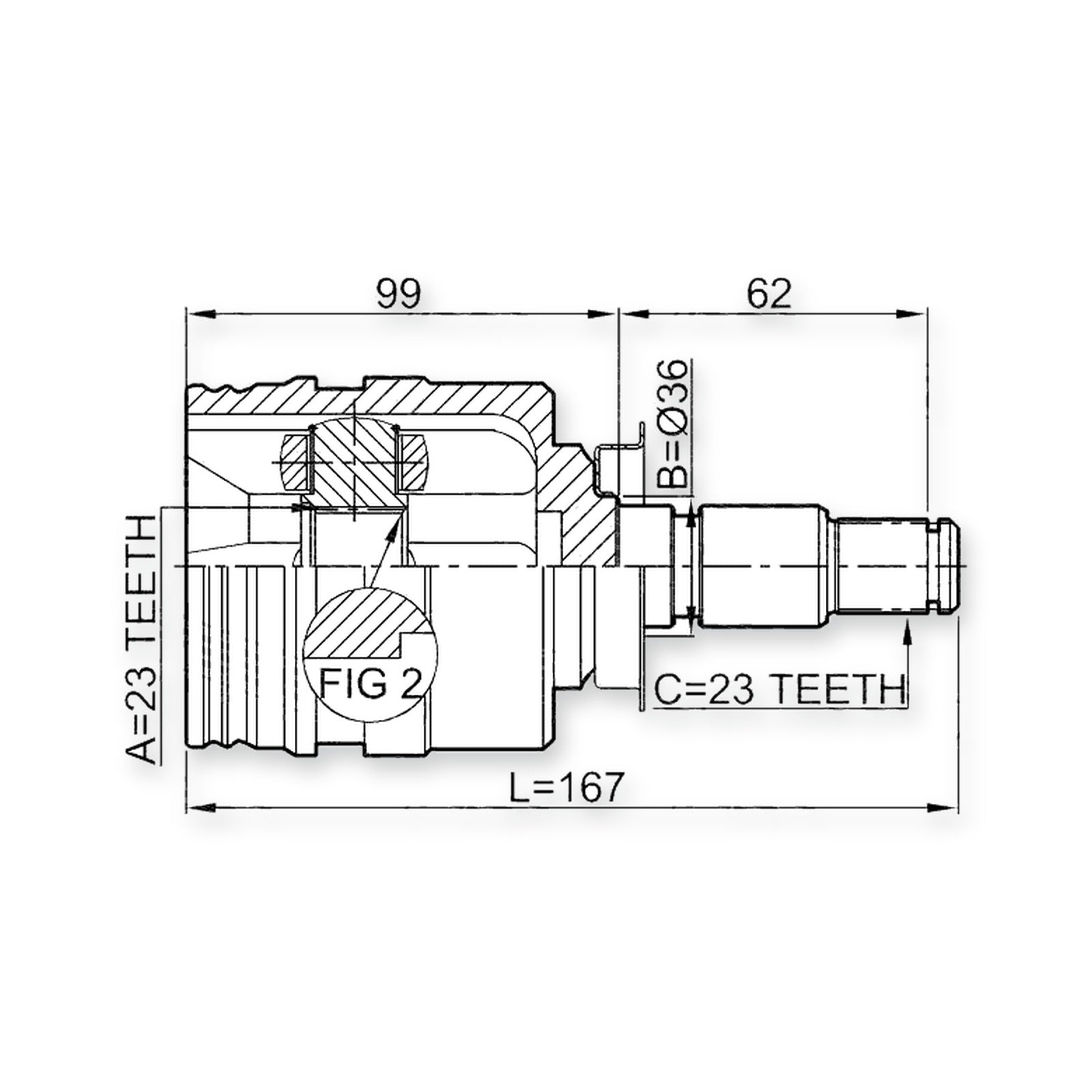 Front Right Joint 23X36X23