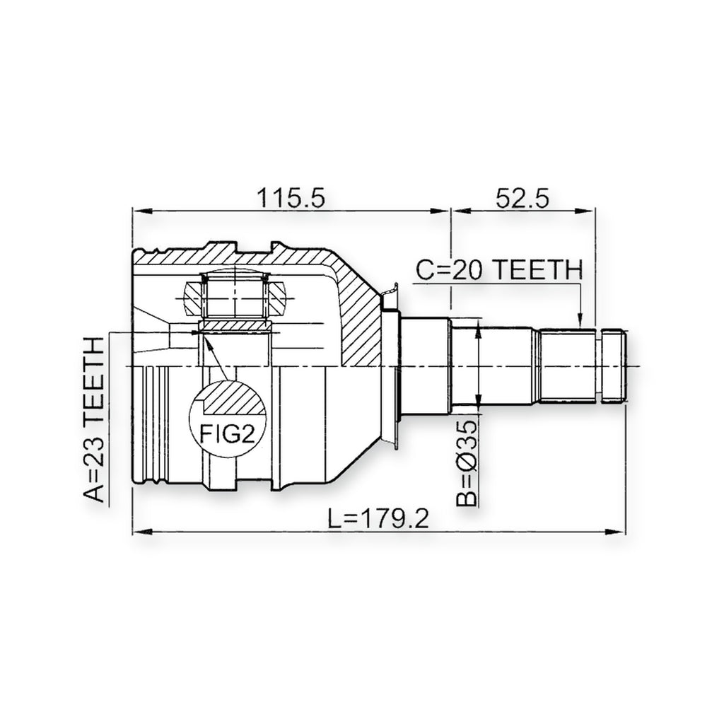 Front Inner Joint 23X35X20