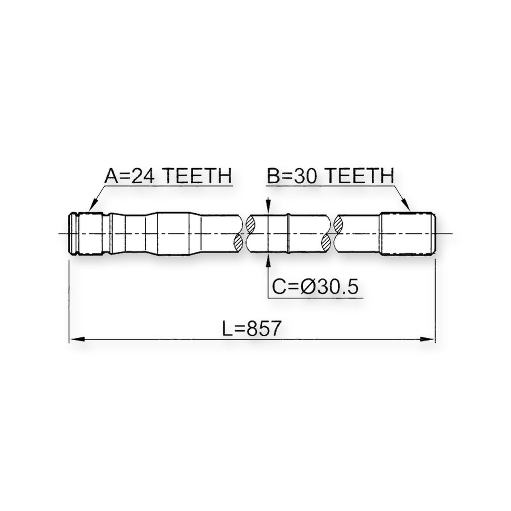Front Left Shaft 30X857X24