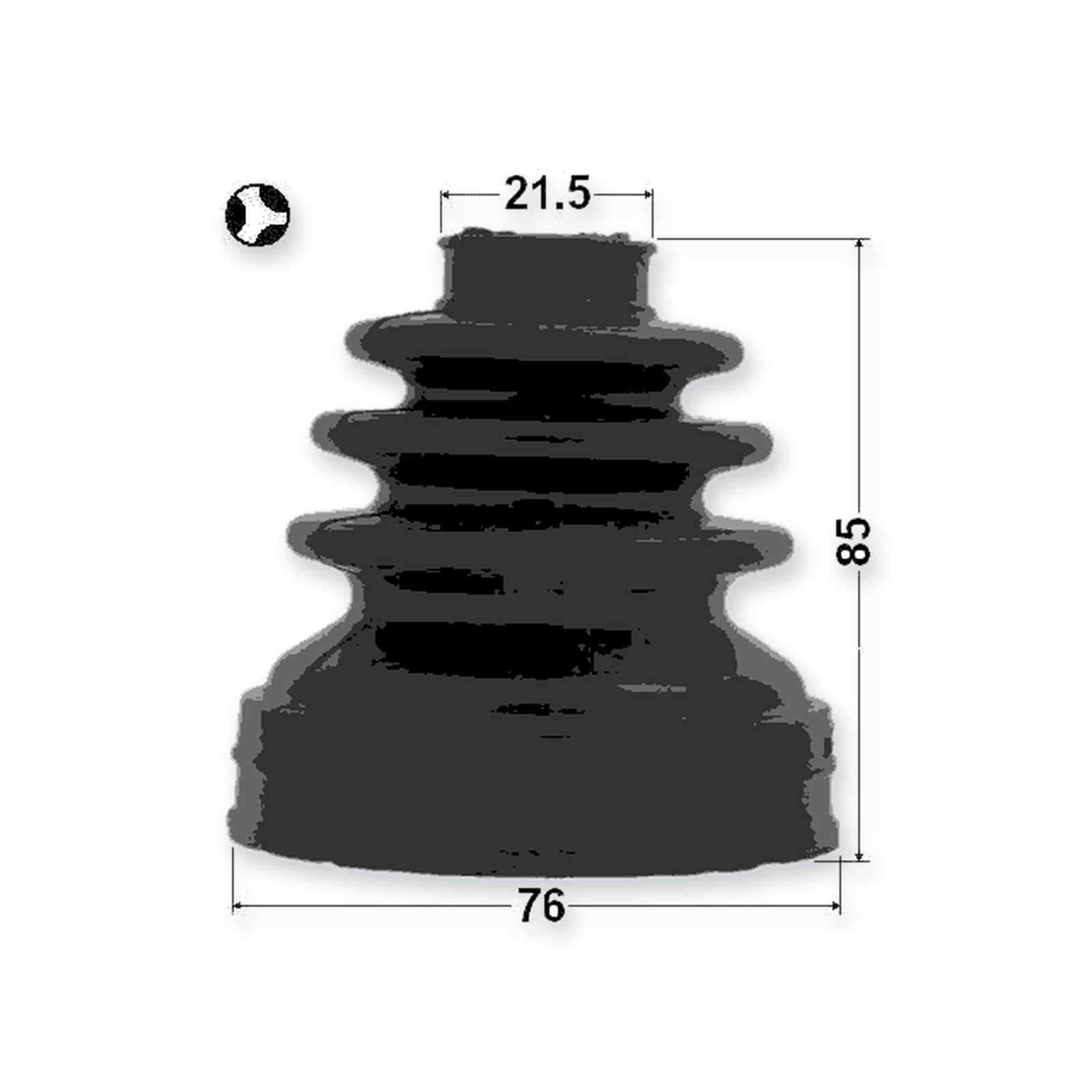 Inner Boot CV Joint Kit 76X85X21.5