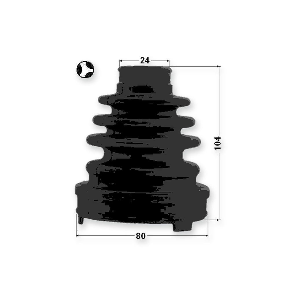 Inner Boot CV Joint Kit 80X104X24