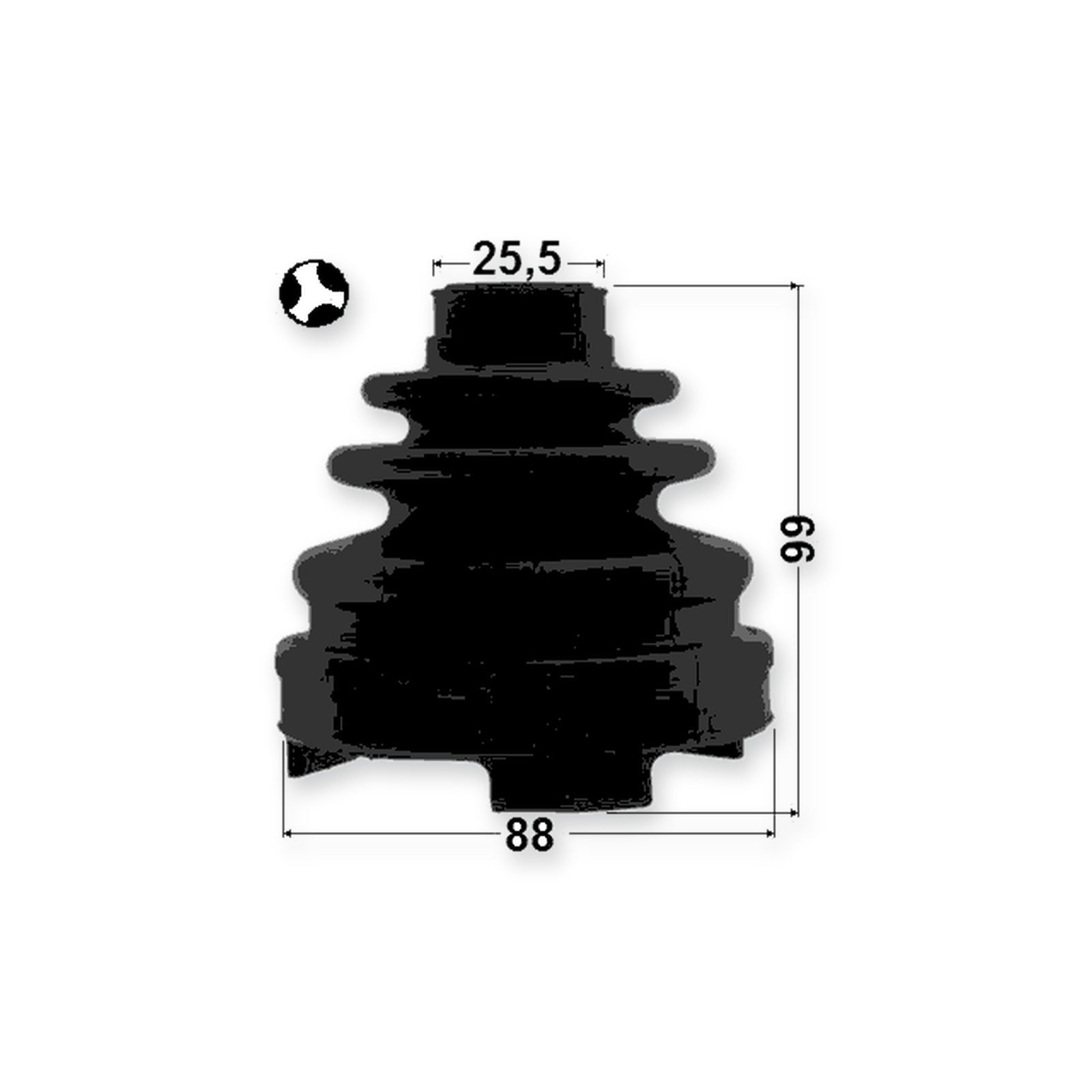 Inner Boot CV Joint Kit 88X99X25.5