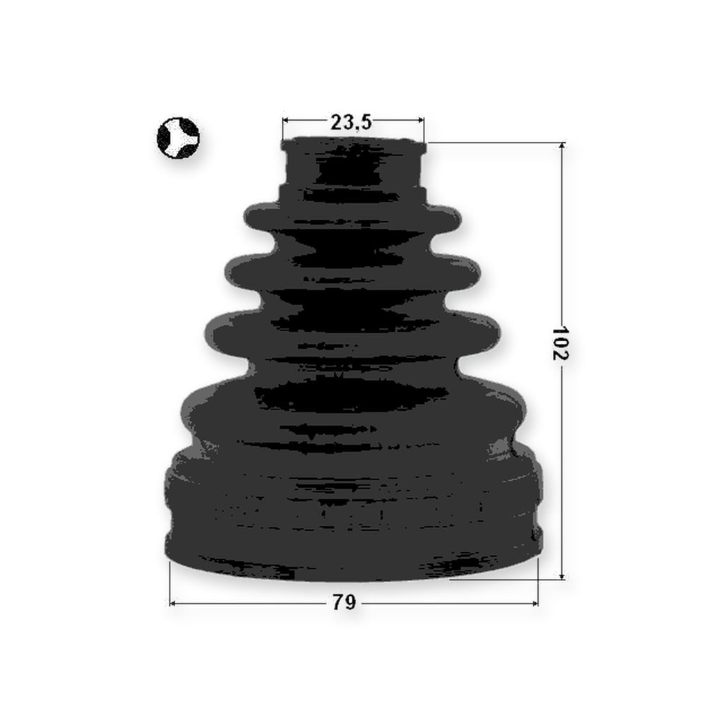 Inner Boot CV Joint Kit 79X102X23.5