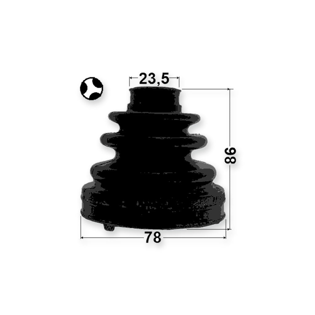 Inner Boot CV Joint Kit 78X86X23.5
