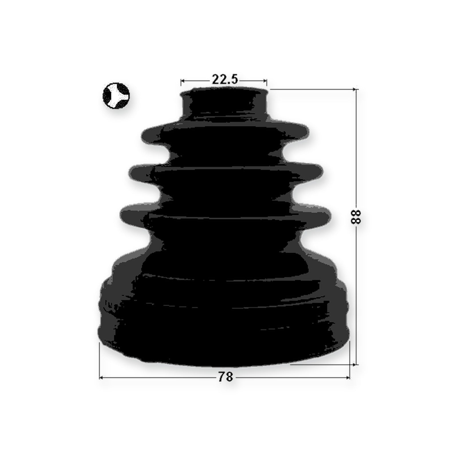 Inner Boot CV Joint Kit 78X88X22.5