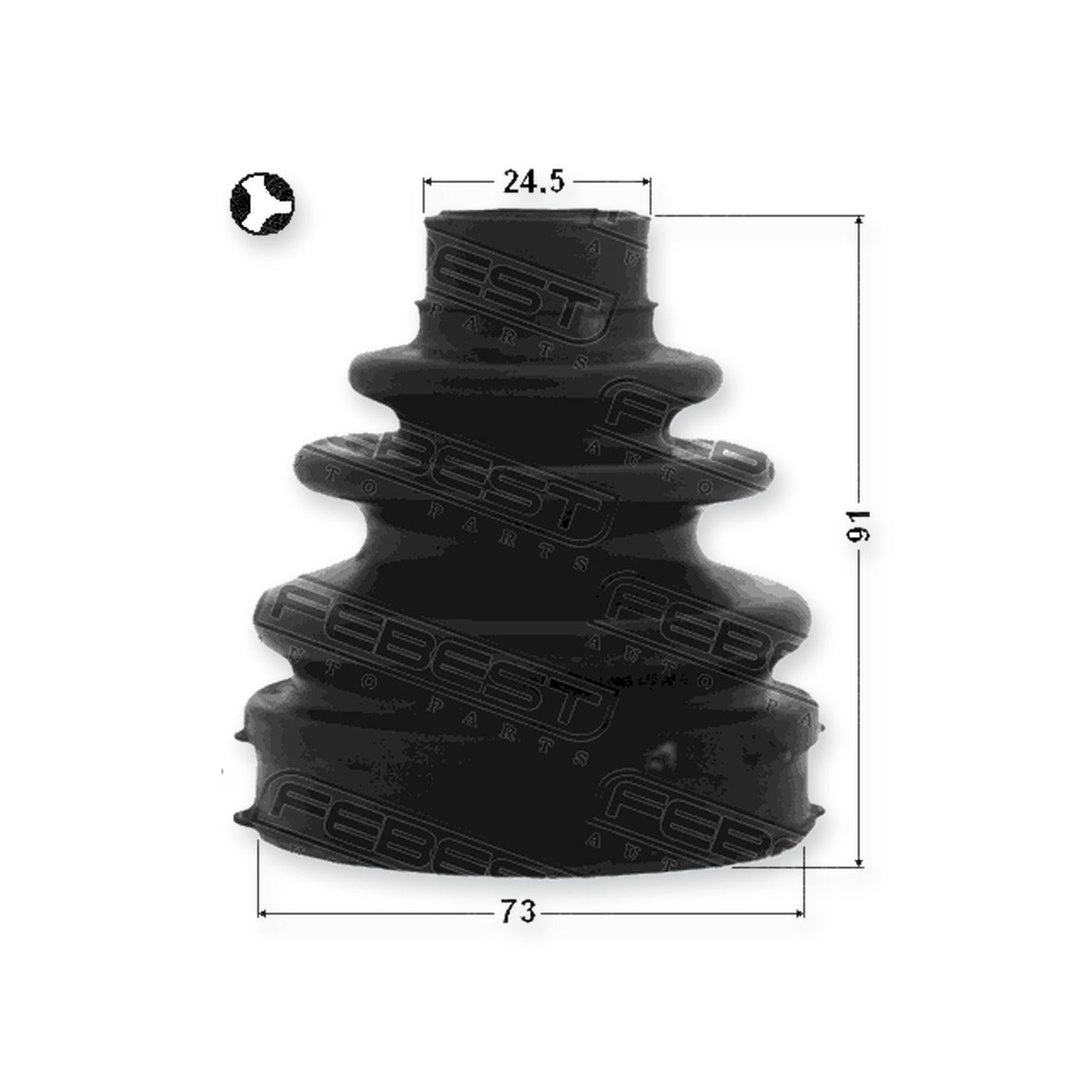 Inner Boot CV Joint Kit 73X91X24.5
