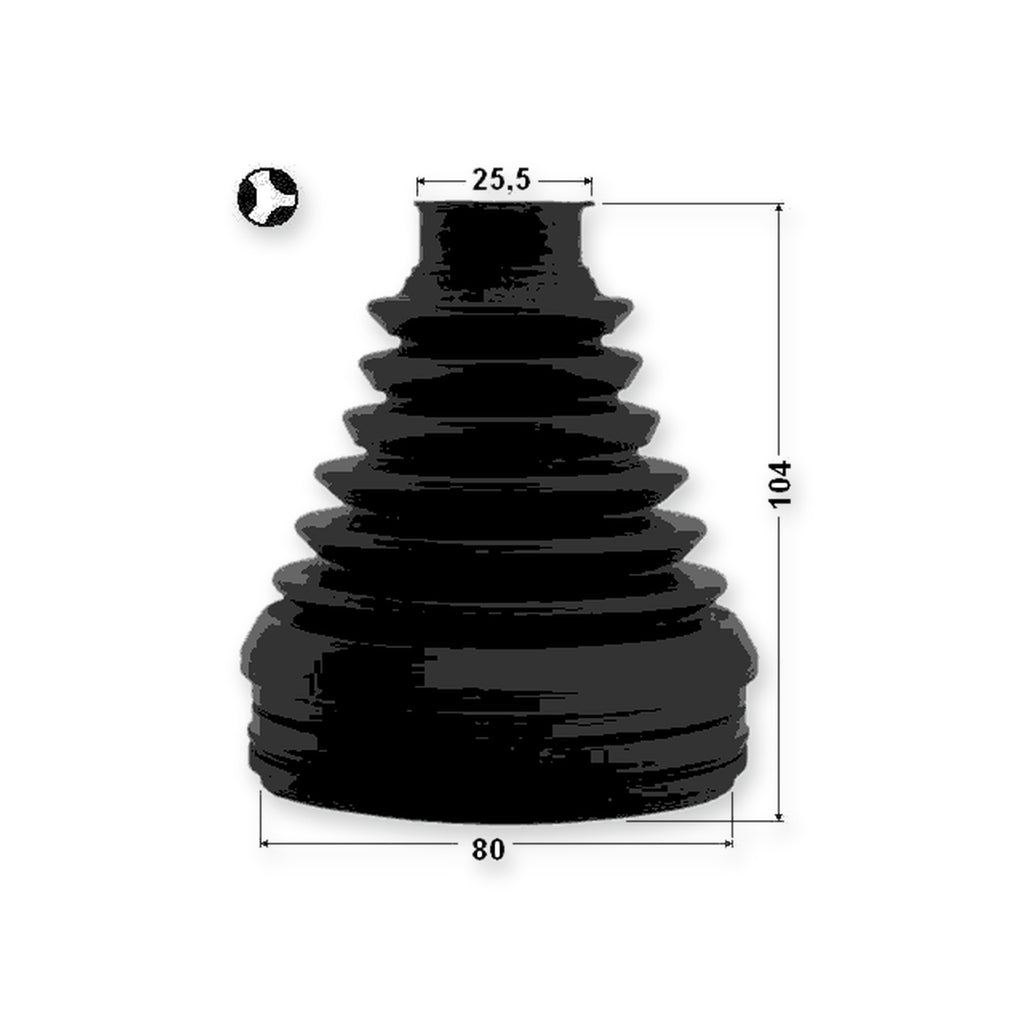 Inner Boot CV Joint Kit 80X104X25.5