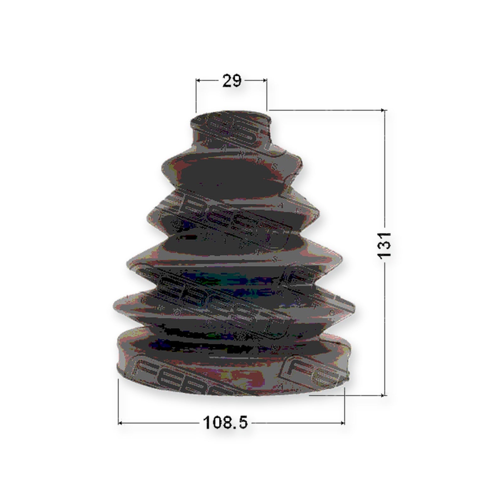 Outer Boot CV Joint Kit 108.5X131X29
