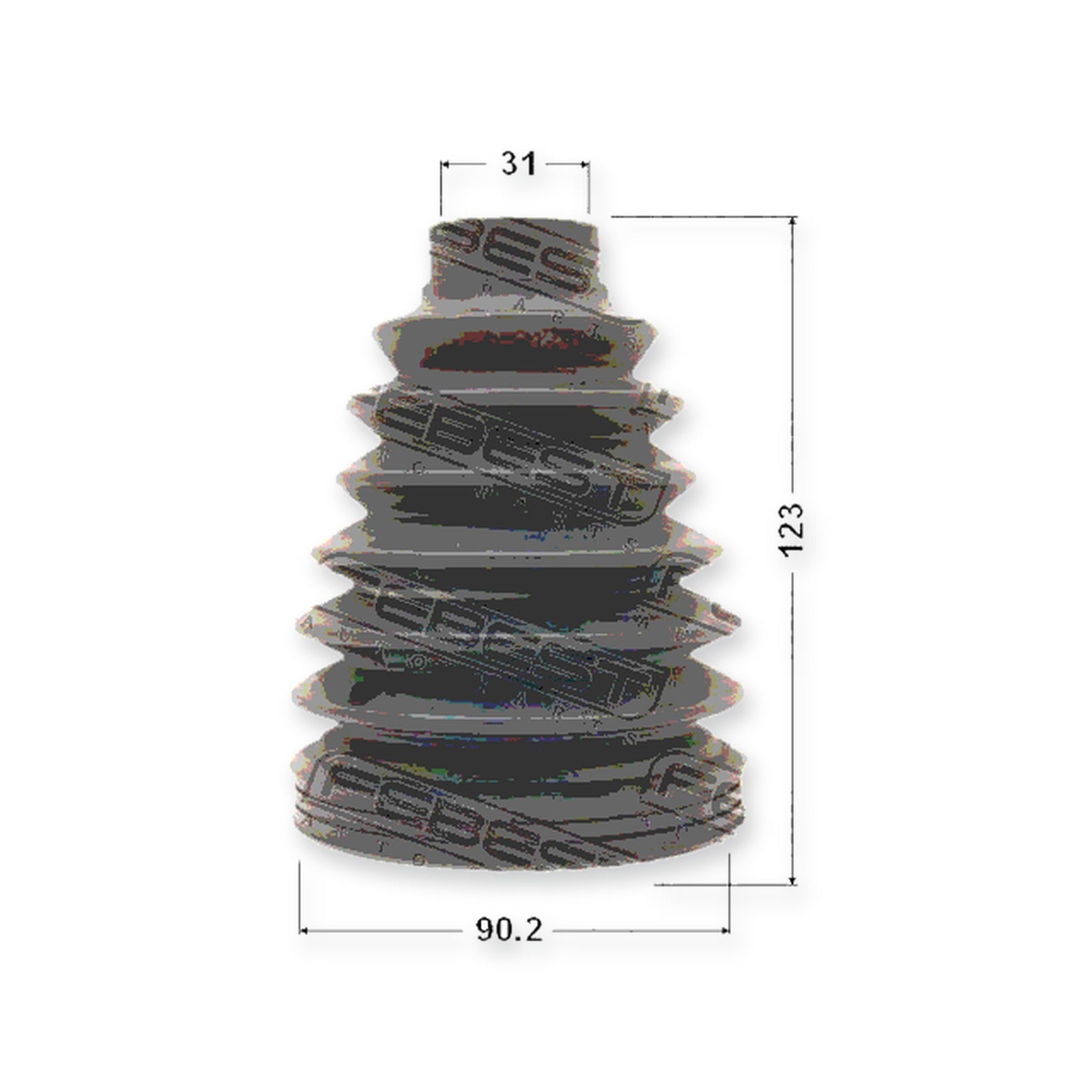Outer Boot CV Joint Kit 90.2X123X31