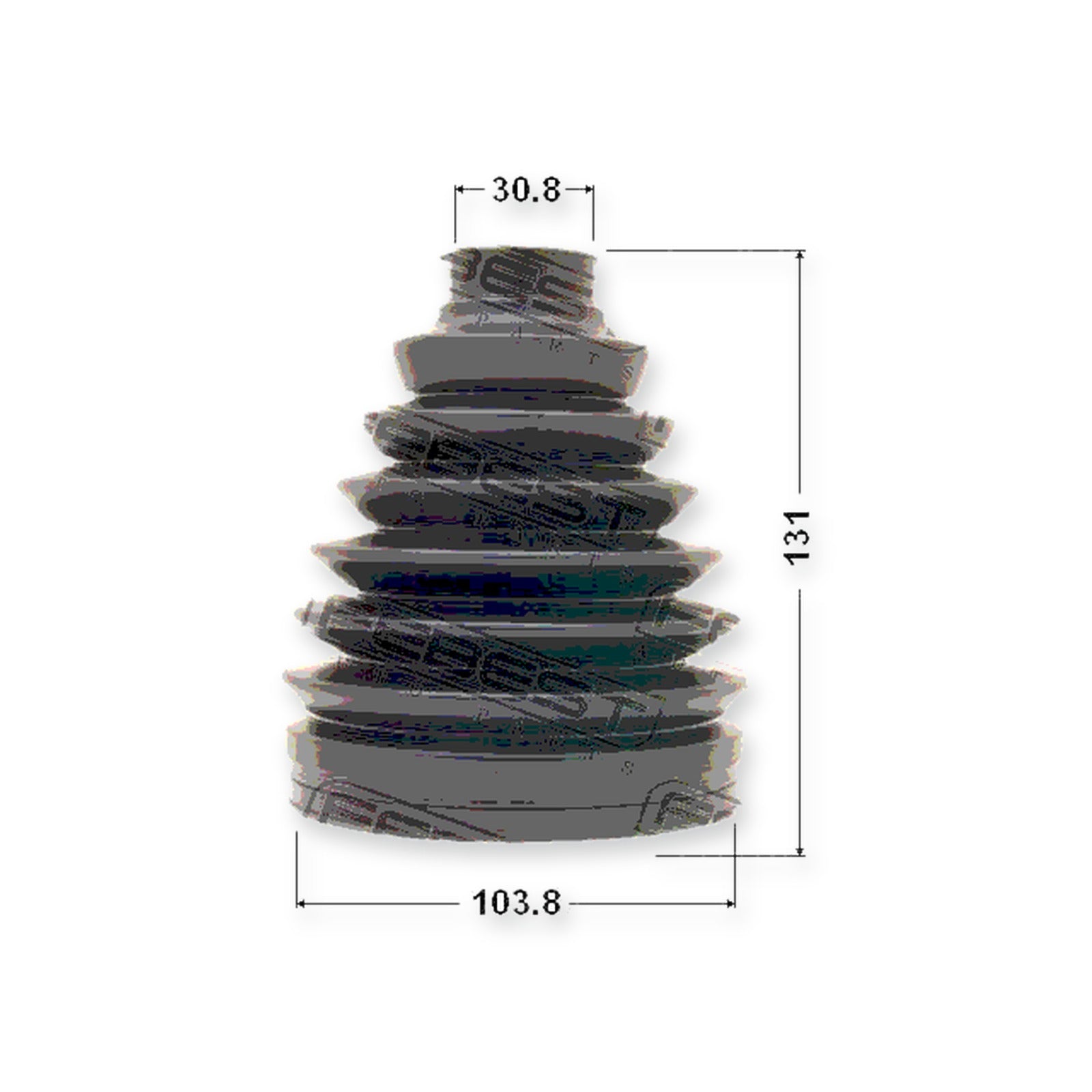 Outer Boot CV Joint Kit 103.8X131X30.8