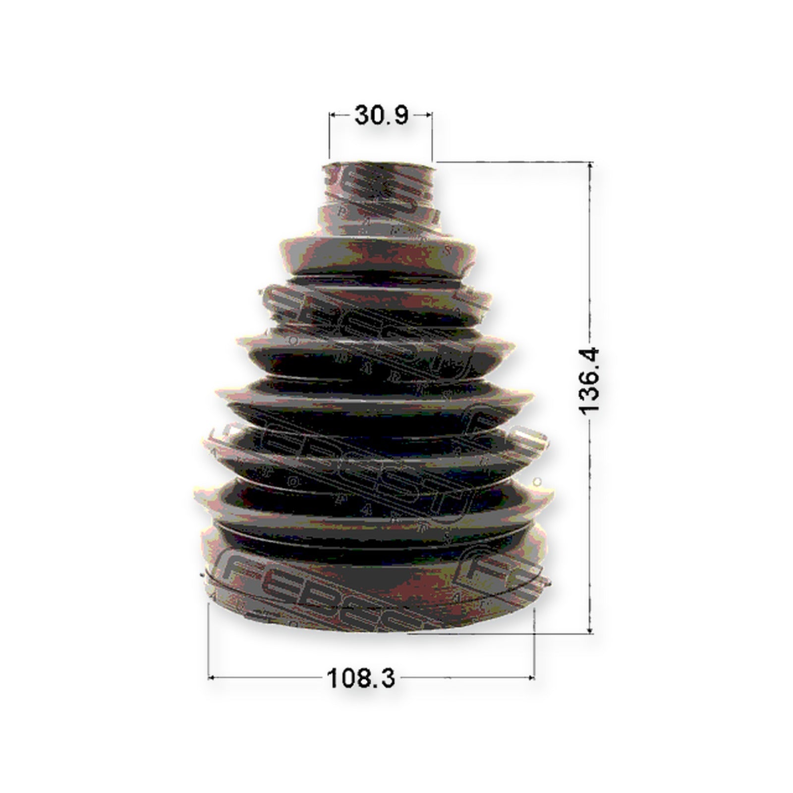 Outer Boot CV Joint Kit 108.3X136.4X30.9