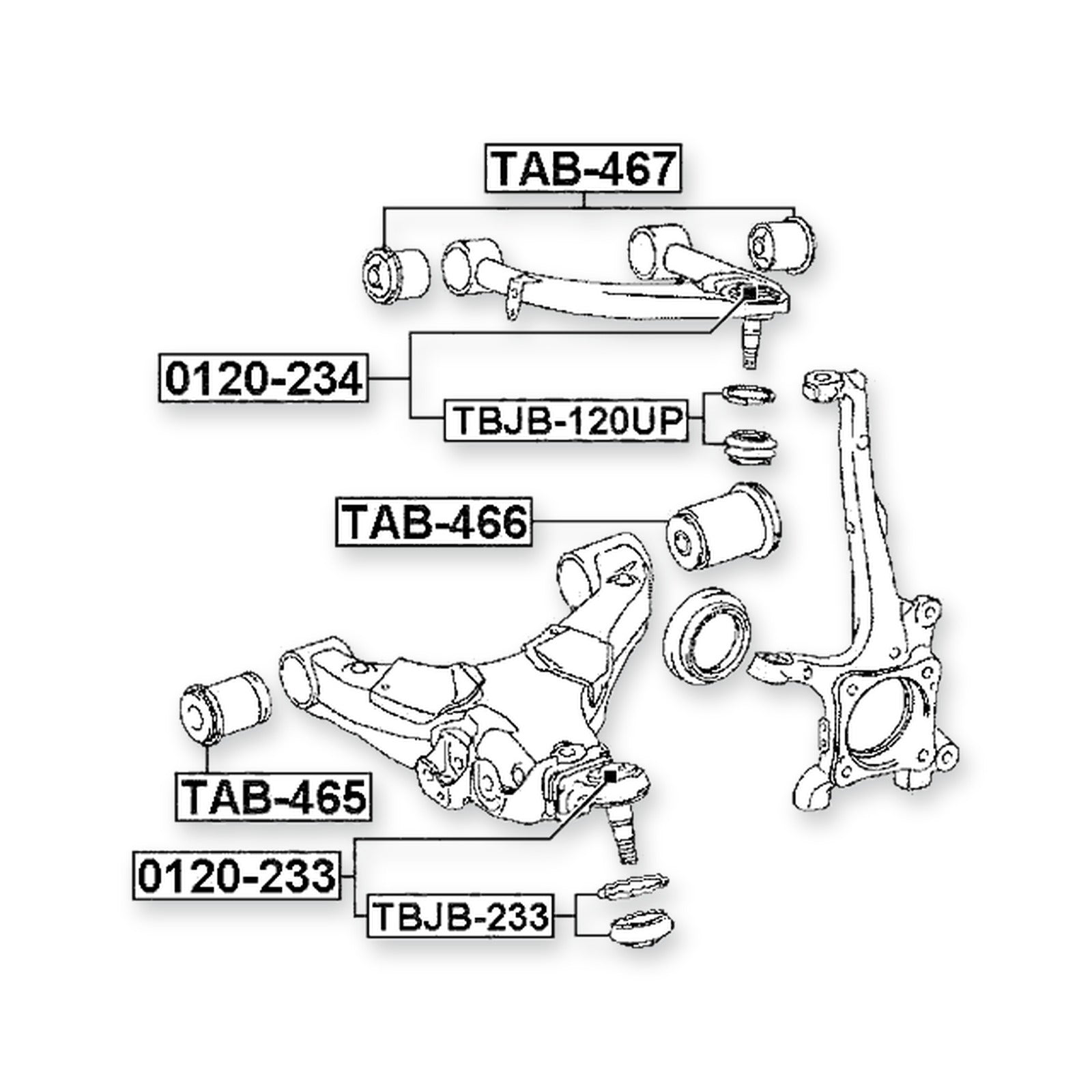 Front Lower Ball Joint Arm