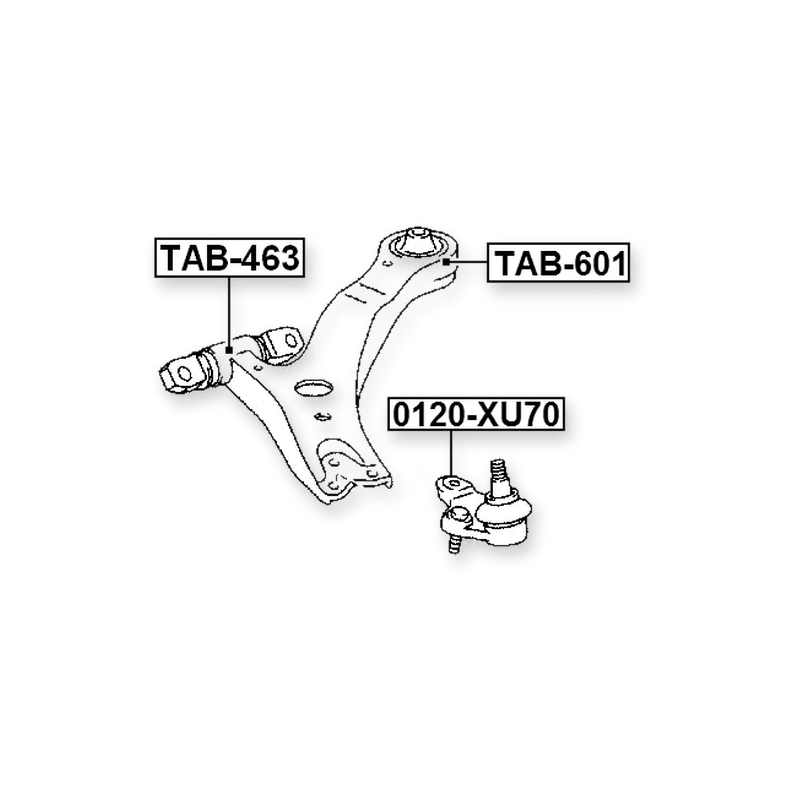 Toyota Highlander Front Lower Ball Joint Arm