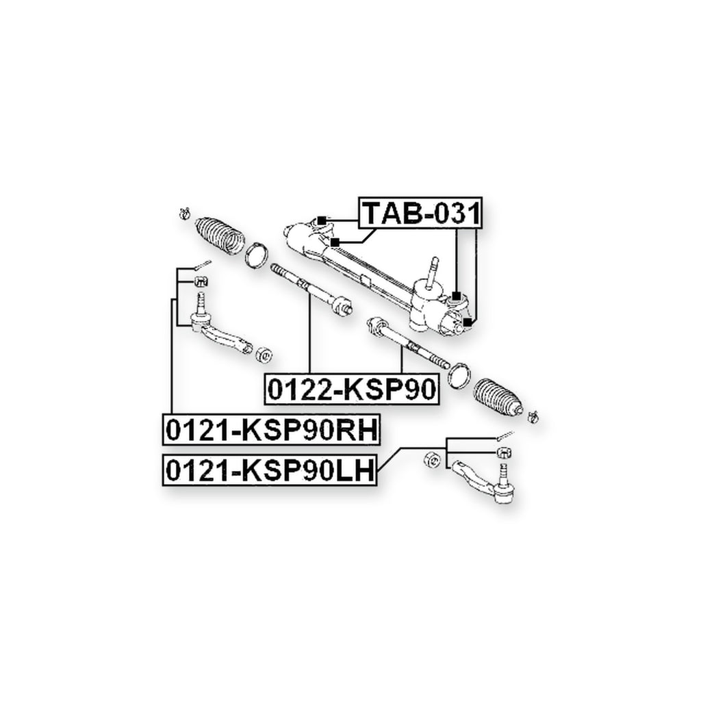Front Left Steering Tie Rod End