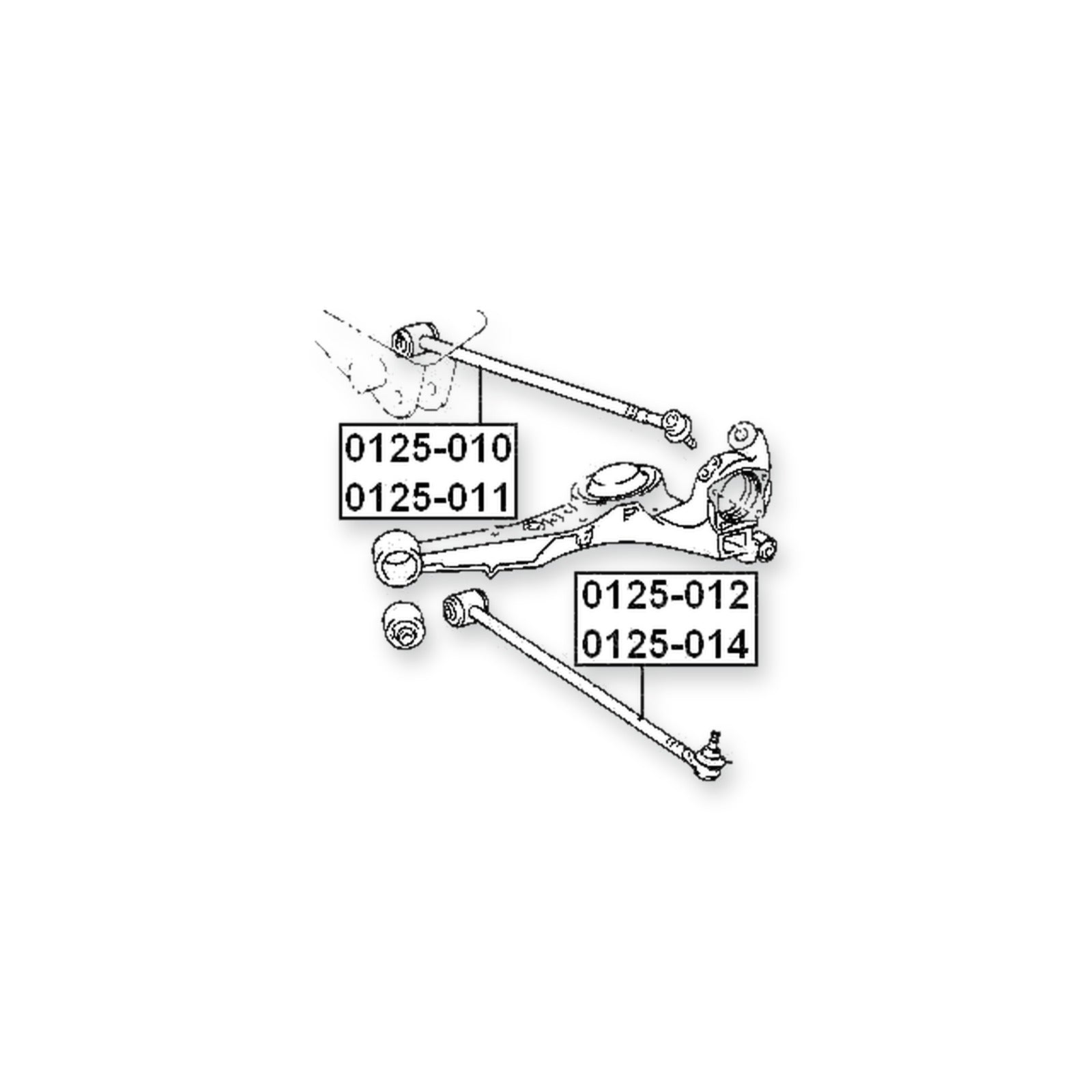 Left Lower Track Control Rod With Ball Joint