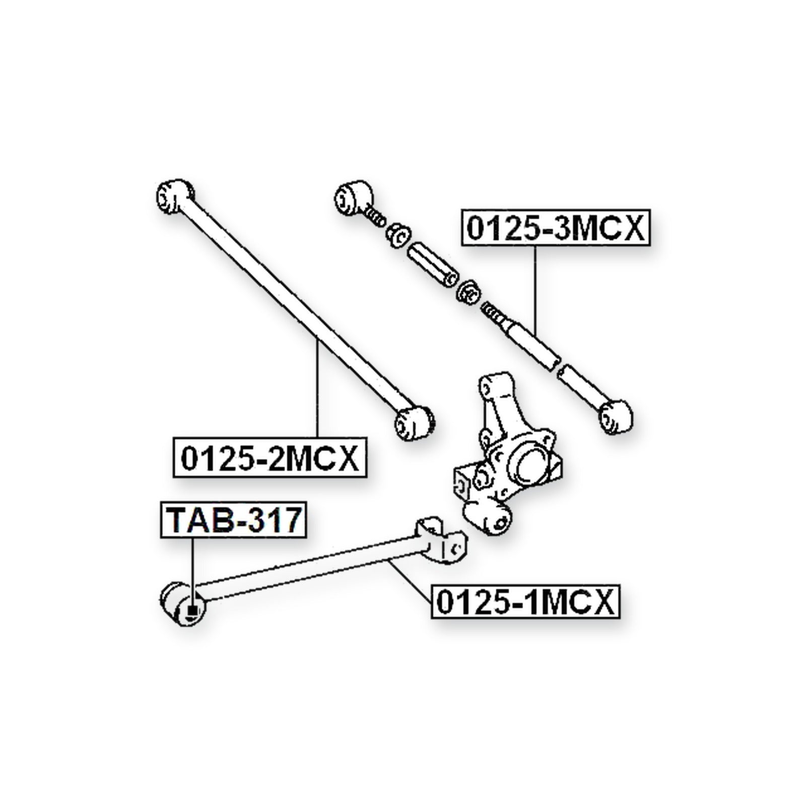 Rear Lower Lateral Control Rod