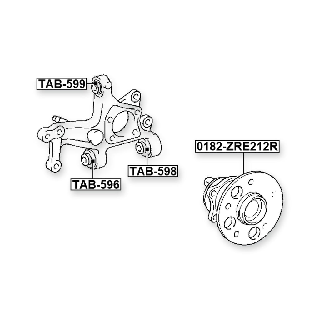 Lexus CT200H ZWA10 Rear Wheel Hub