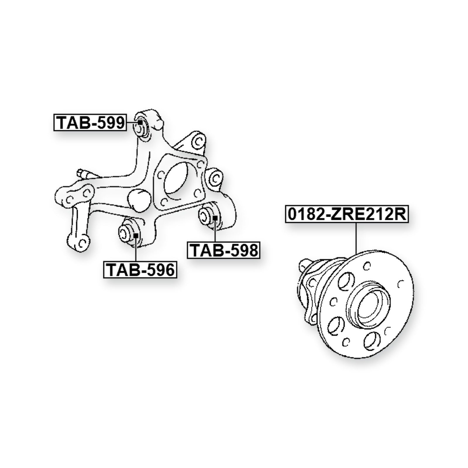 Lexus CT200H ZWA10 Rear Wheel Hub