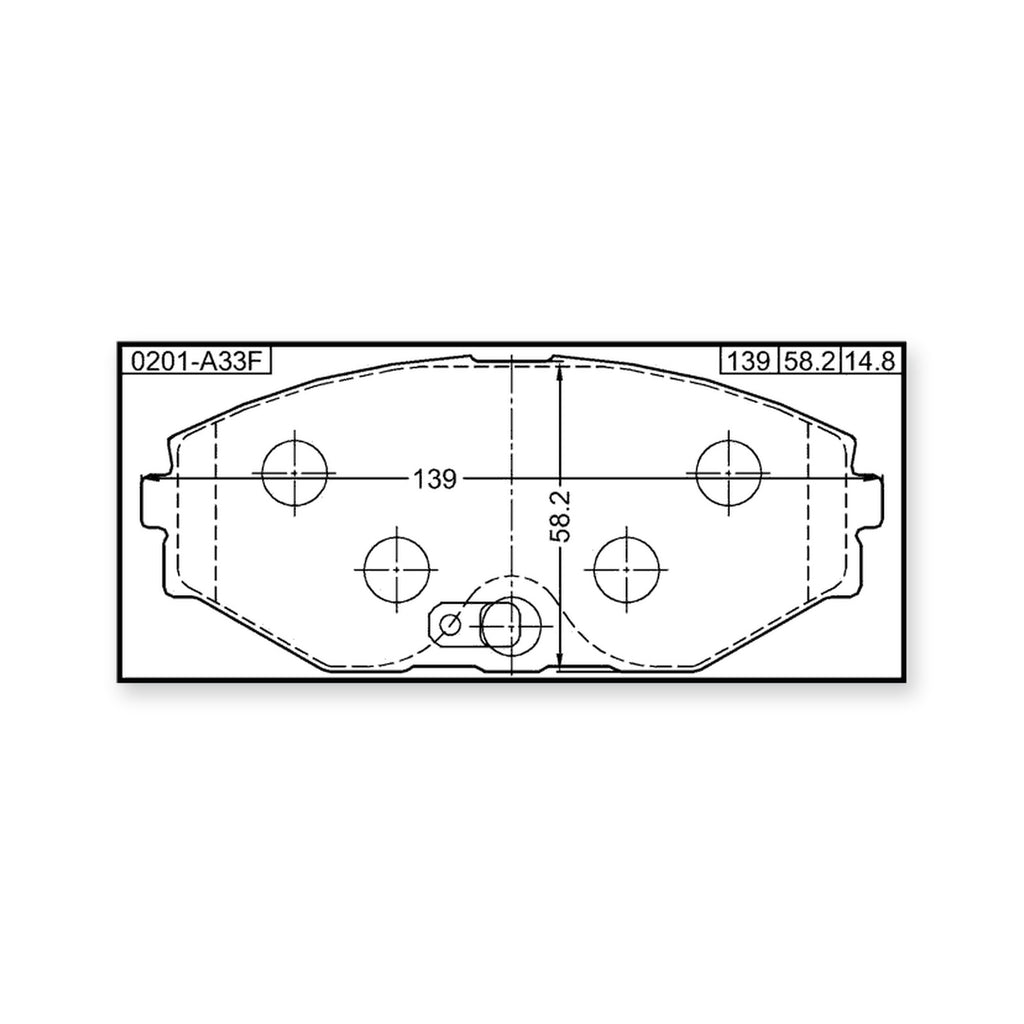 Front Pad Kit, Disc Brake