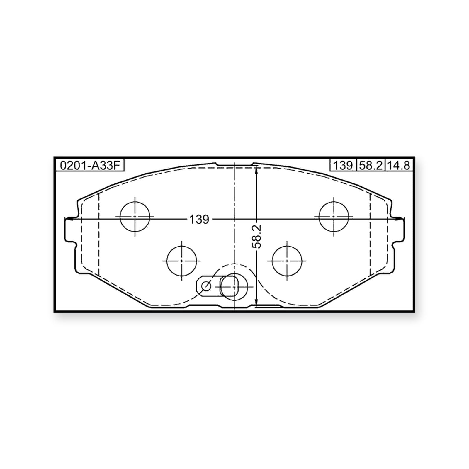 Front Pad Kit, Disc Brake