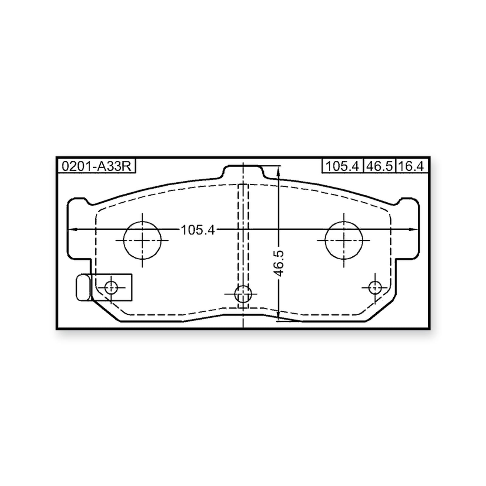 Rear Pad Kit, Disc Brake