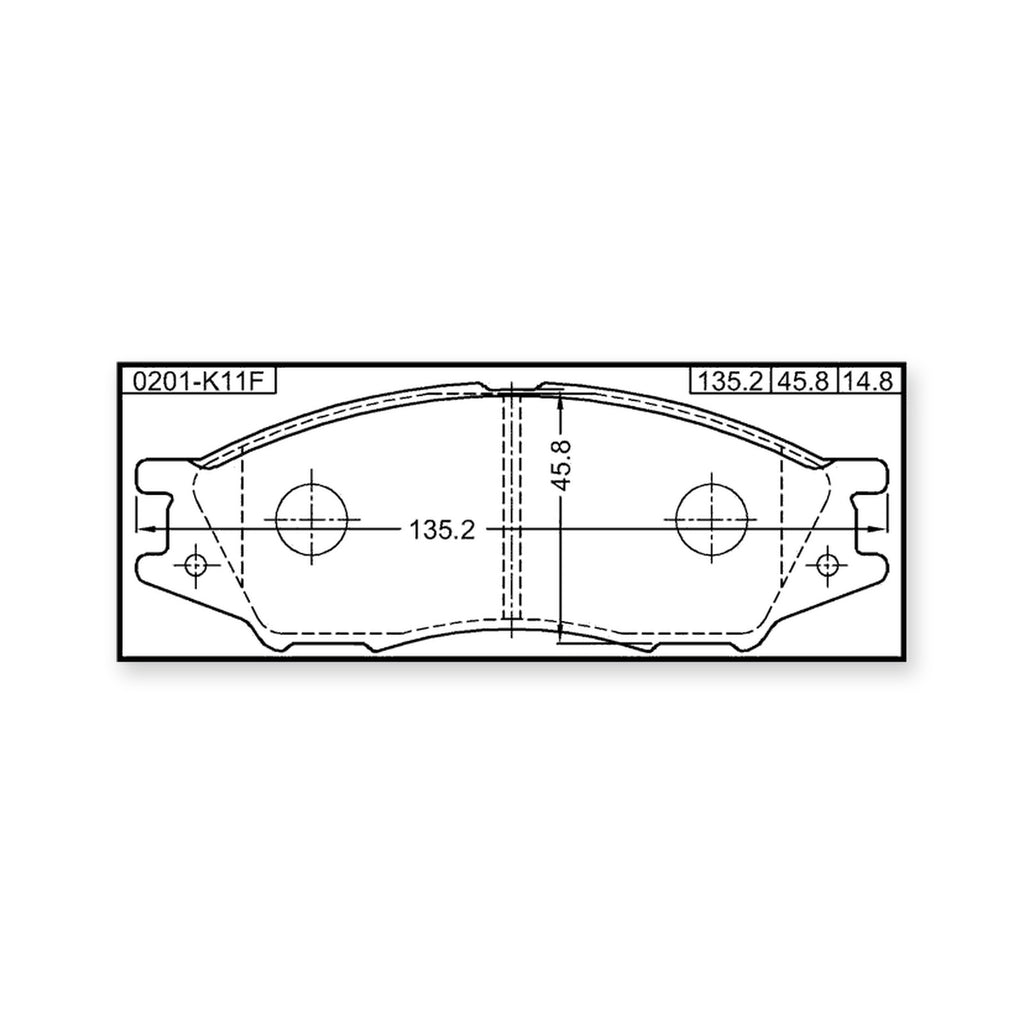 Front Pad Kit, Disc Brake