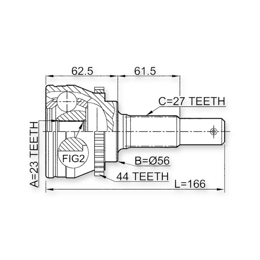 Nissan Almera Tino V10M Front Outer CV Joint 23X56X27