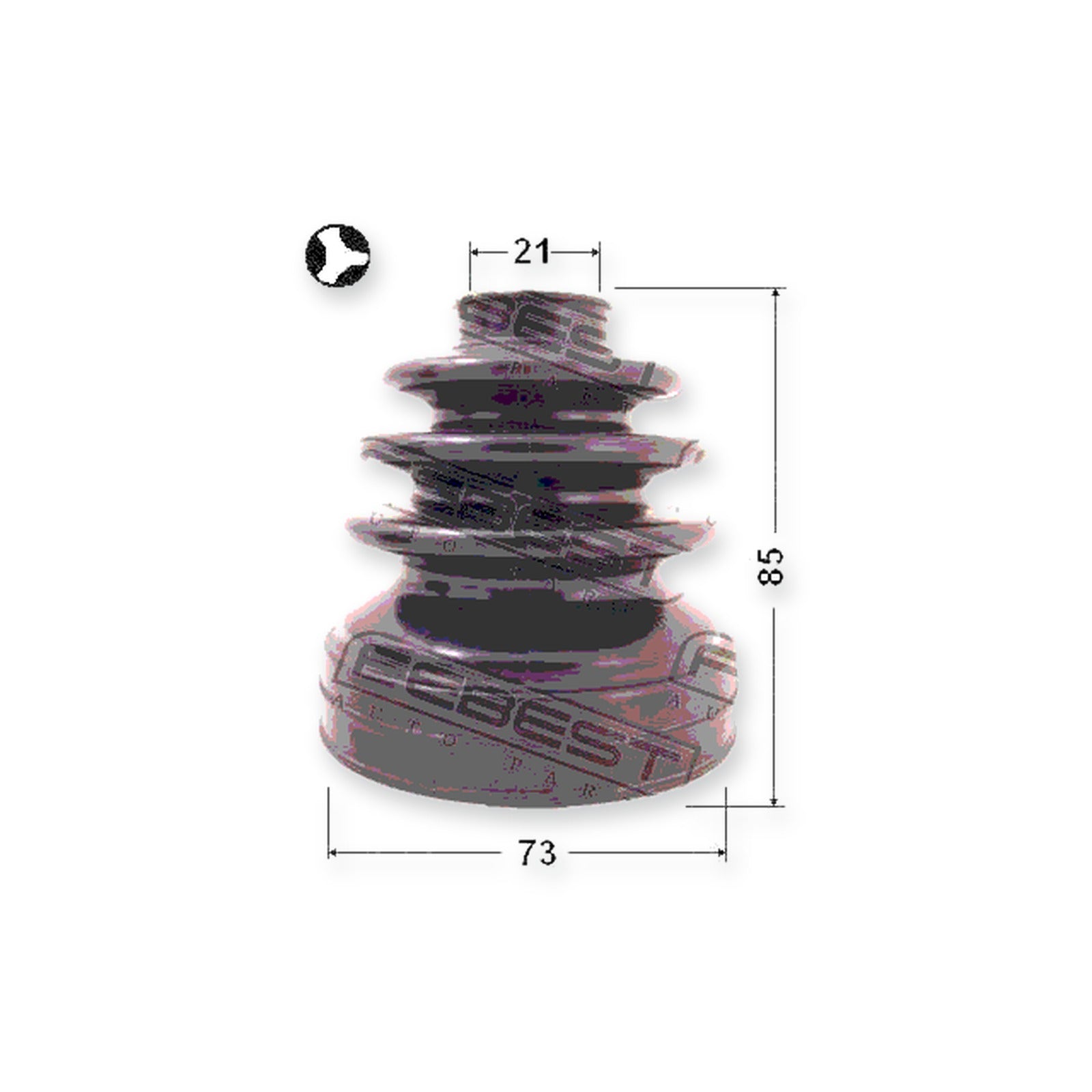 Nissan Almera B10RS Inner Boot CV Joint Kit 73X85X21