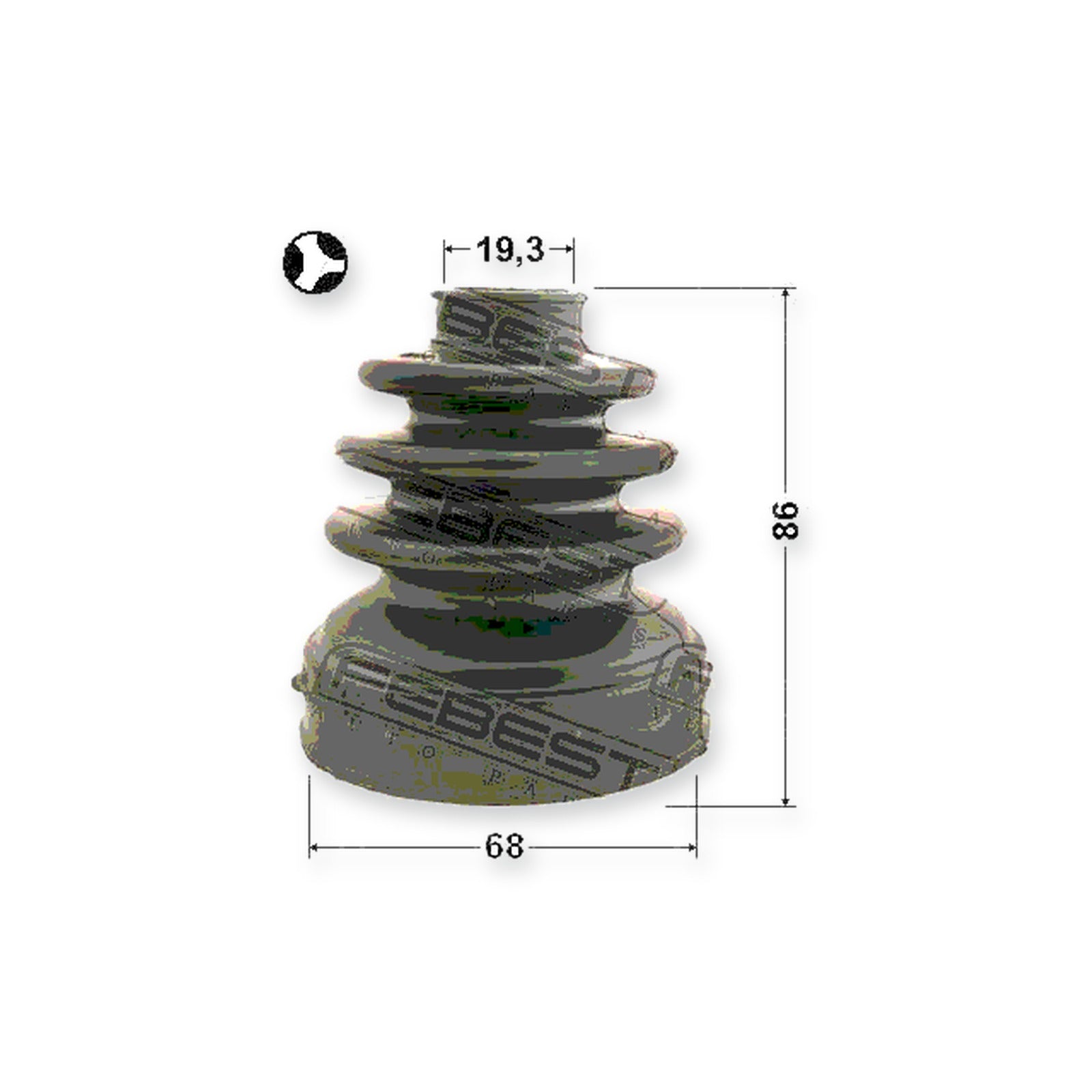 Toyota Yaris Inner Boot CV Joint Kit 68X86X19.3 & More