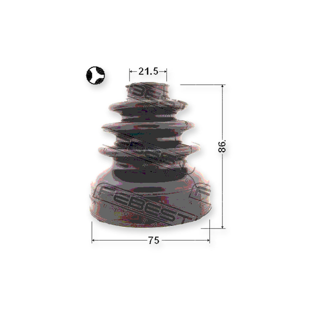 Nissan Primera P12E Inner Boot CV Joint Kit 75X86X21.5