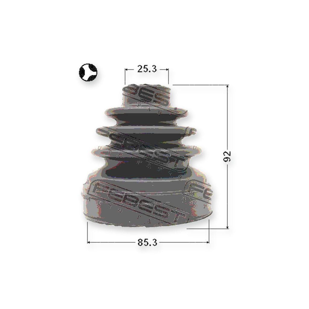 Nissan Altima L33 Inner Boot CV Joint Kit 85.3X92X25.3