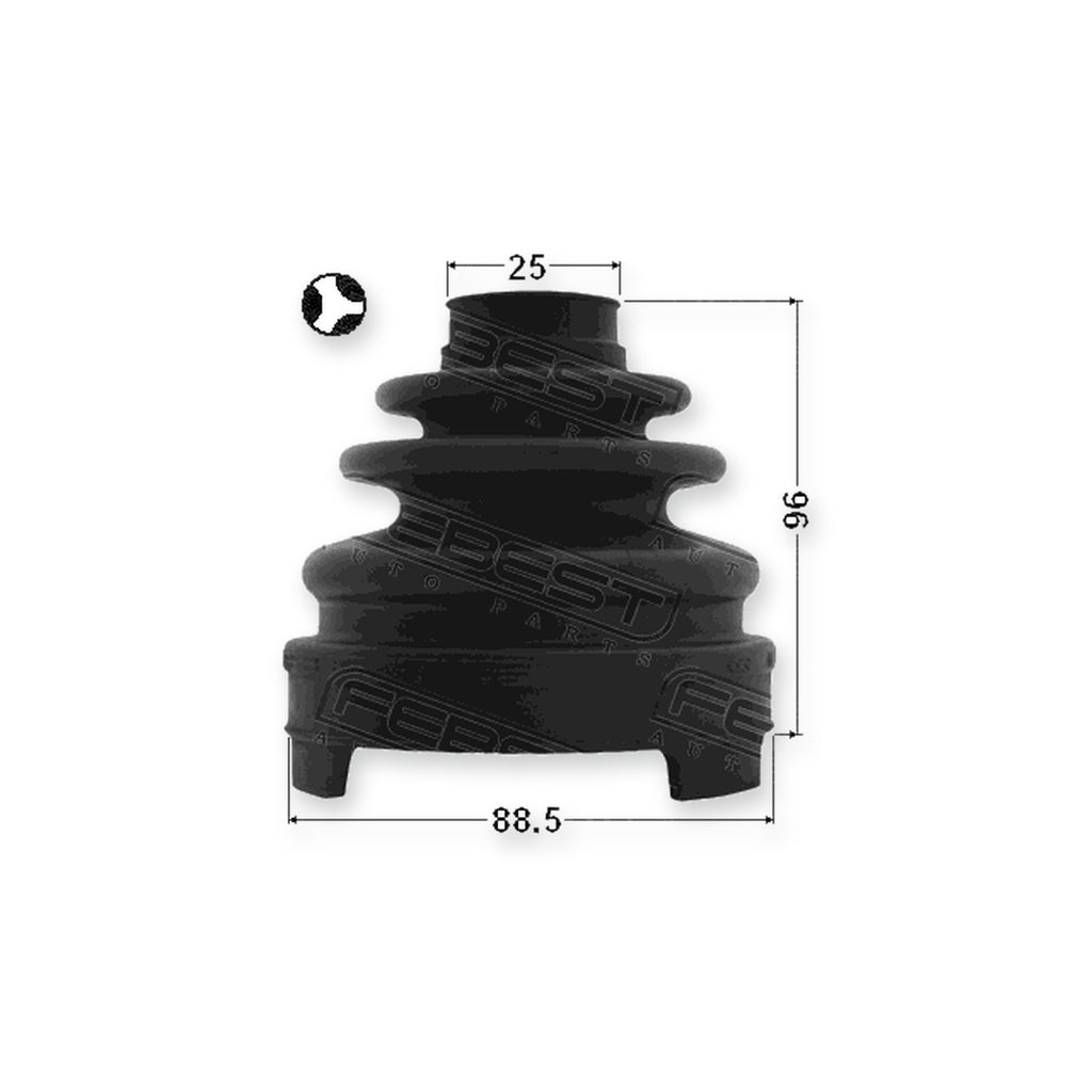 Toyota Avalon Inner Boot CV Joint Kit 88.5X96X25 & More
