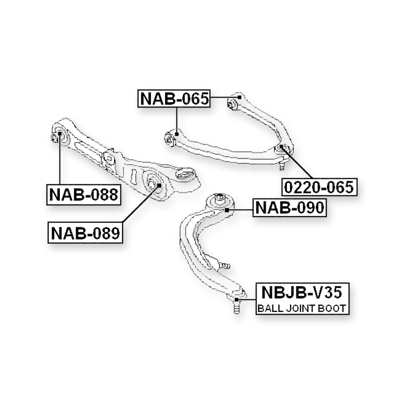Infiniti G35 V35 Front Upper Ball Joint Arm
