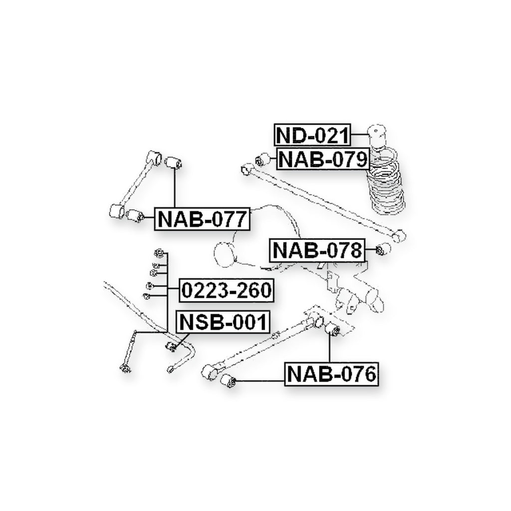 Infiniti QX4 JR50 Rear Sway Bar Link