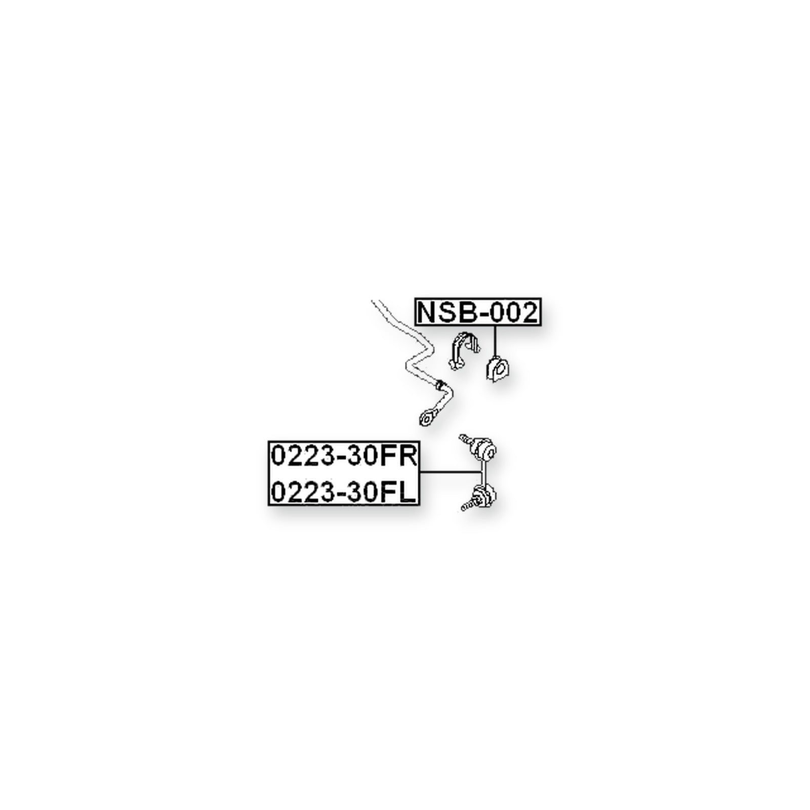 Nissan X-Trail T30 Front Left Sway Bar Link