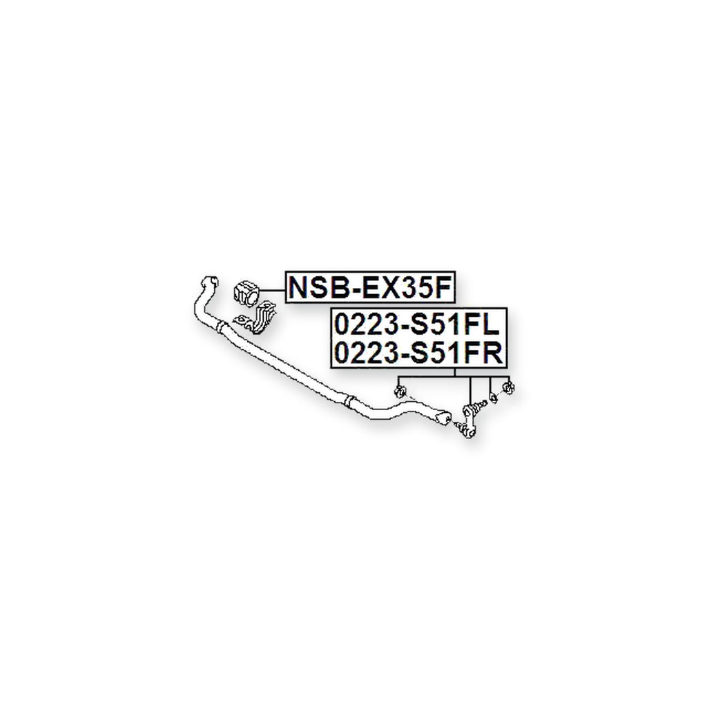 Infiniti QX70/FX CLS51 Front Left Sway Bar Link