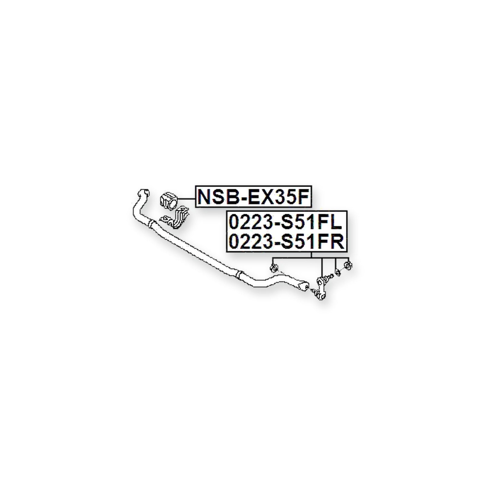 Infiniti QX70/FX CLS51 Front Right Sway Bar Link