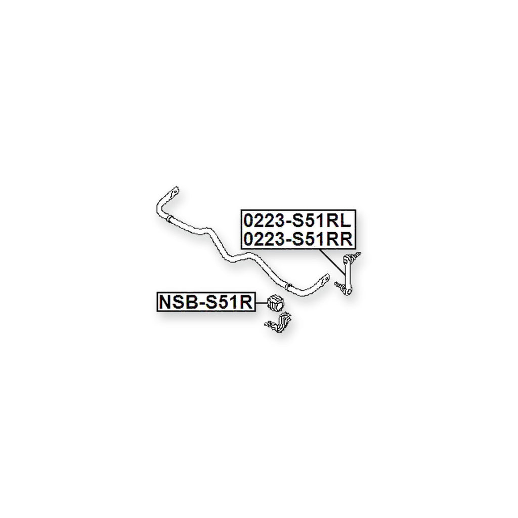 Nissan QX70/FX S51 Rear Left Sway Bar Link & More