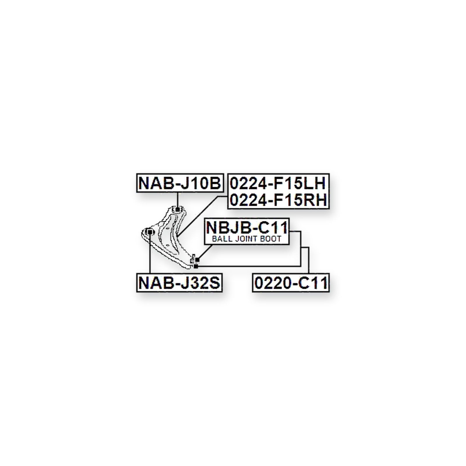 Nissan E30 VNZE0 Front Right Control Arm