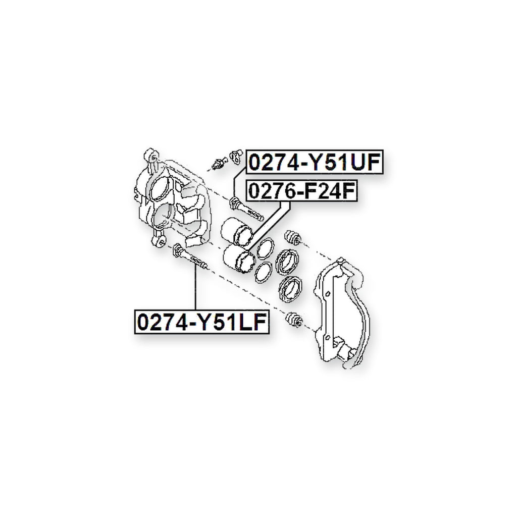 Infiniti FX45/35 S50 Front Lower Caliper Slide Pin