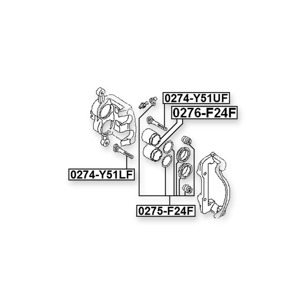 Nissan Atlas/Atlas/Condor F24 Front Upper Caliper Slide Pin